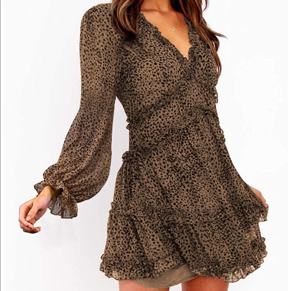 Backless Ruffled Mini Dress | XL